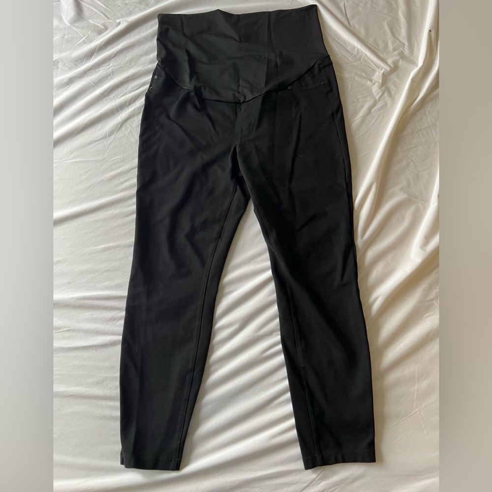 Liverpool Black Maternity Leggings with Over-Belly Panel size 10/30